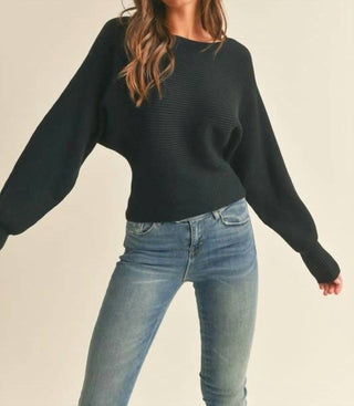 &Merci - Ribbed Dolman Sleeve Sweater