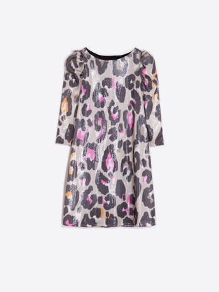 Vilagallo - Meg Lentejuelas Animal Print Dress