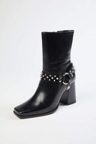 The Kooples - HEELED BOOTS WITH REMOVABLE JEWEL