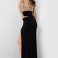 Jovani - Halter Neck Embellished Fitted Dress