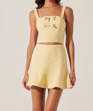 Astr - Kiona Tweed Bow Top