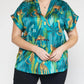 Entro - Permanent Rolled Cuffs V-Neck Top