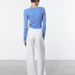 Enza Costa - SILK KNIT L/S TUCK TOP