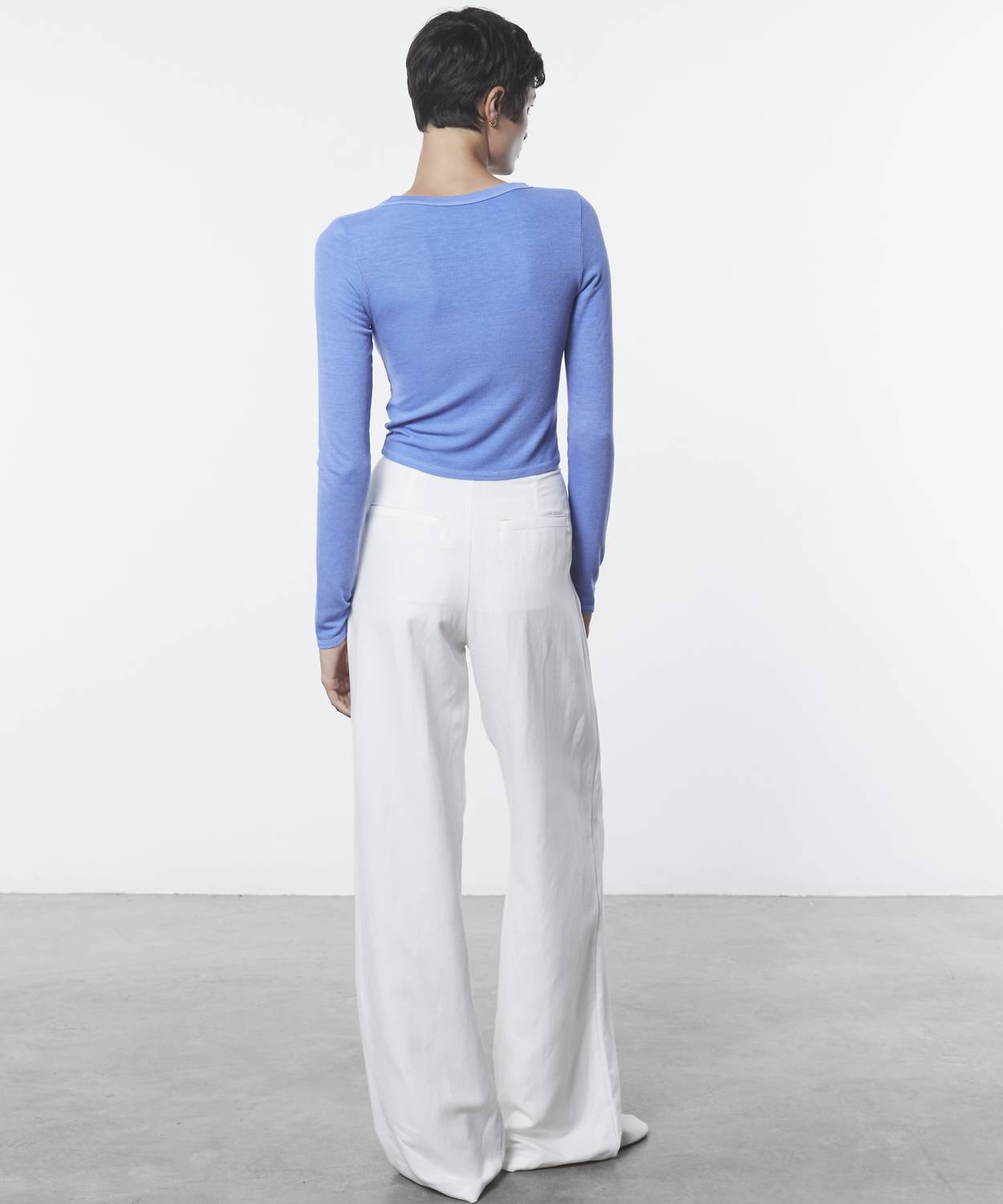 Enza Costa - SILK KNIT L/S TUCK TOP