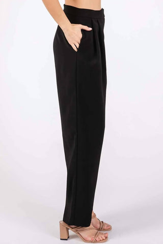 Trendsi - GeeGee High-Waisted Pleated Pants