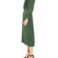 Alexia Admor - Alexia Admor Brooklyn Midi Dress Green satin Mick Neck Tie