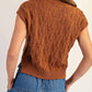 Ee:Some - Cable Knit Mock Neck Sweater Top