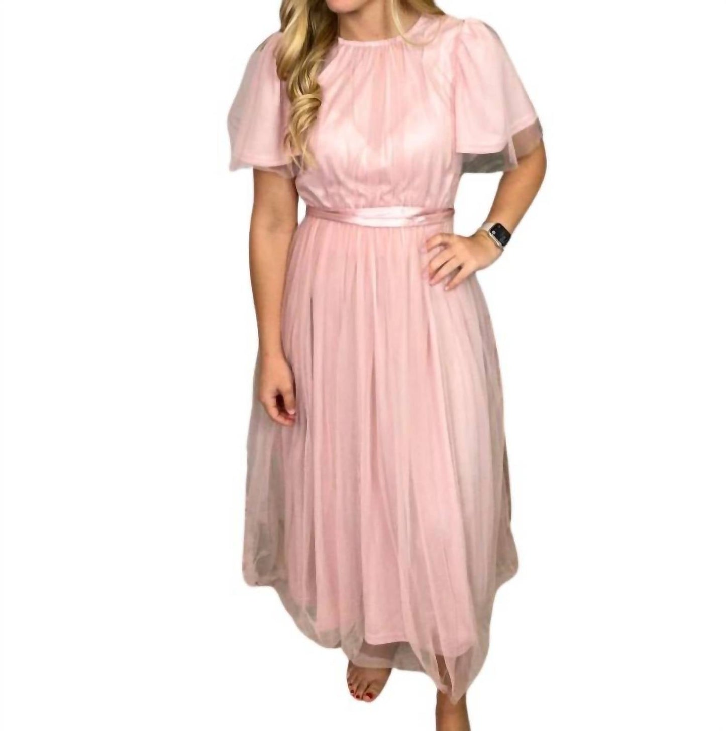 Blu Pepper - Tulle Midi Dress