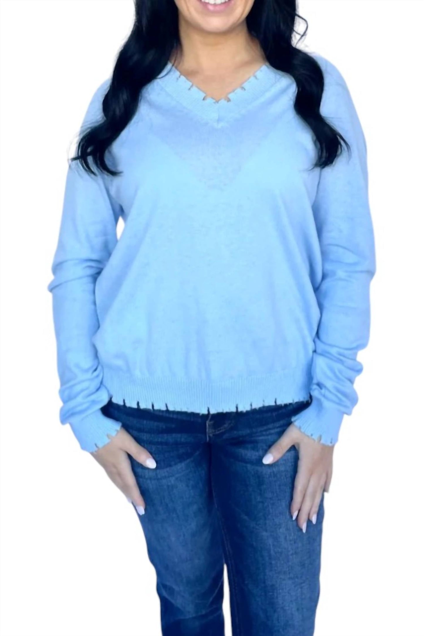 Elan - Classic V-neck Sweater