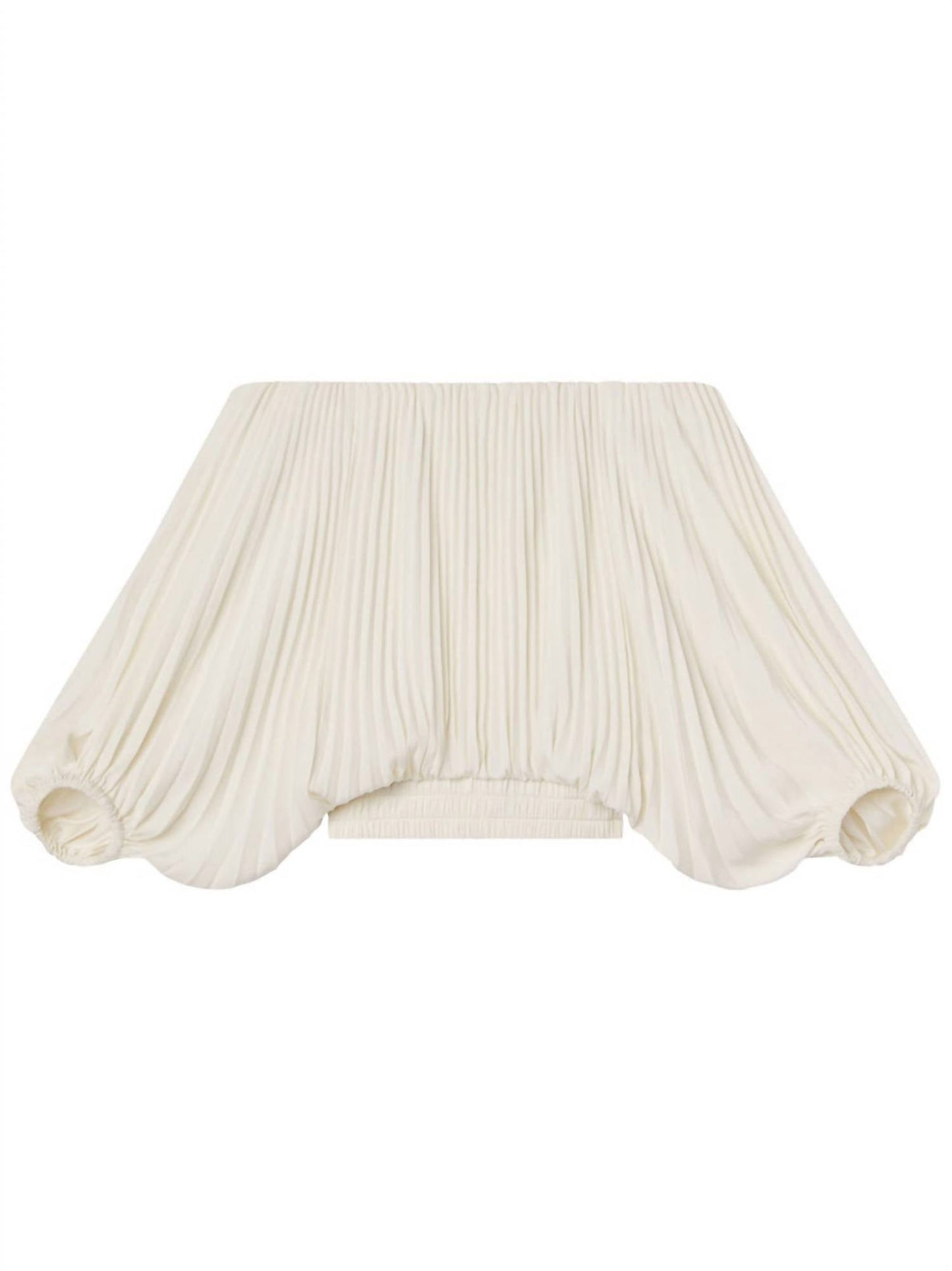 A.L.C. - Sienna Satin Pleated Off Shoulder Top