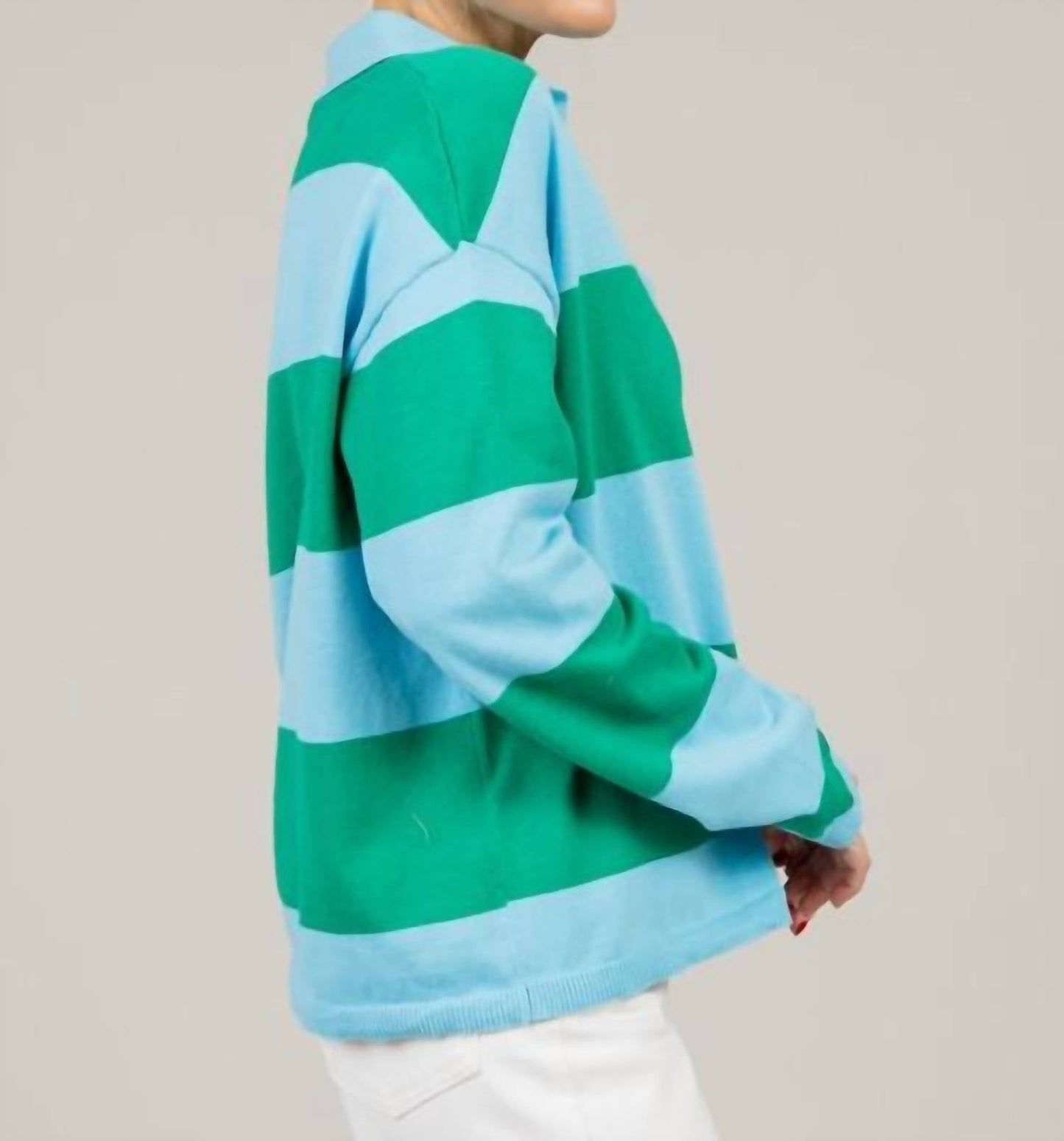 Olivaceous - Rory Striped Sweater