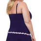 Profile By Gottex - Plus Size Shirred Underwire Tankini Top