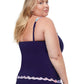 Profile By Gottex - Plus Size Shirred Underwire Tankini Top