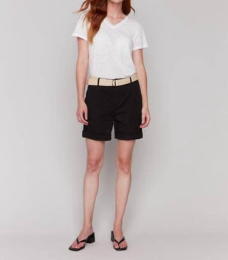 Charlie B - Cuffed Shorts With Belt