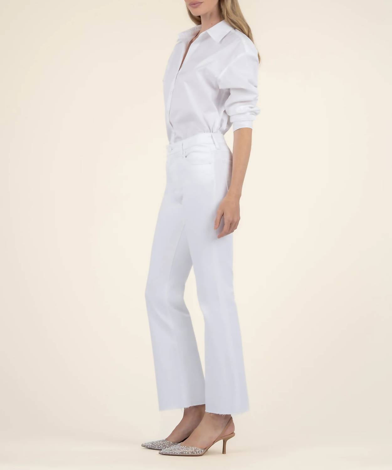 Kut From The Kloth - Kelsey High Rise Ankle Flare With Raw Hem