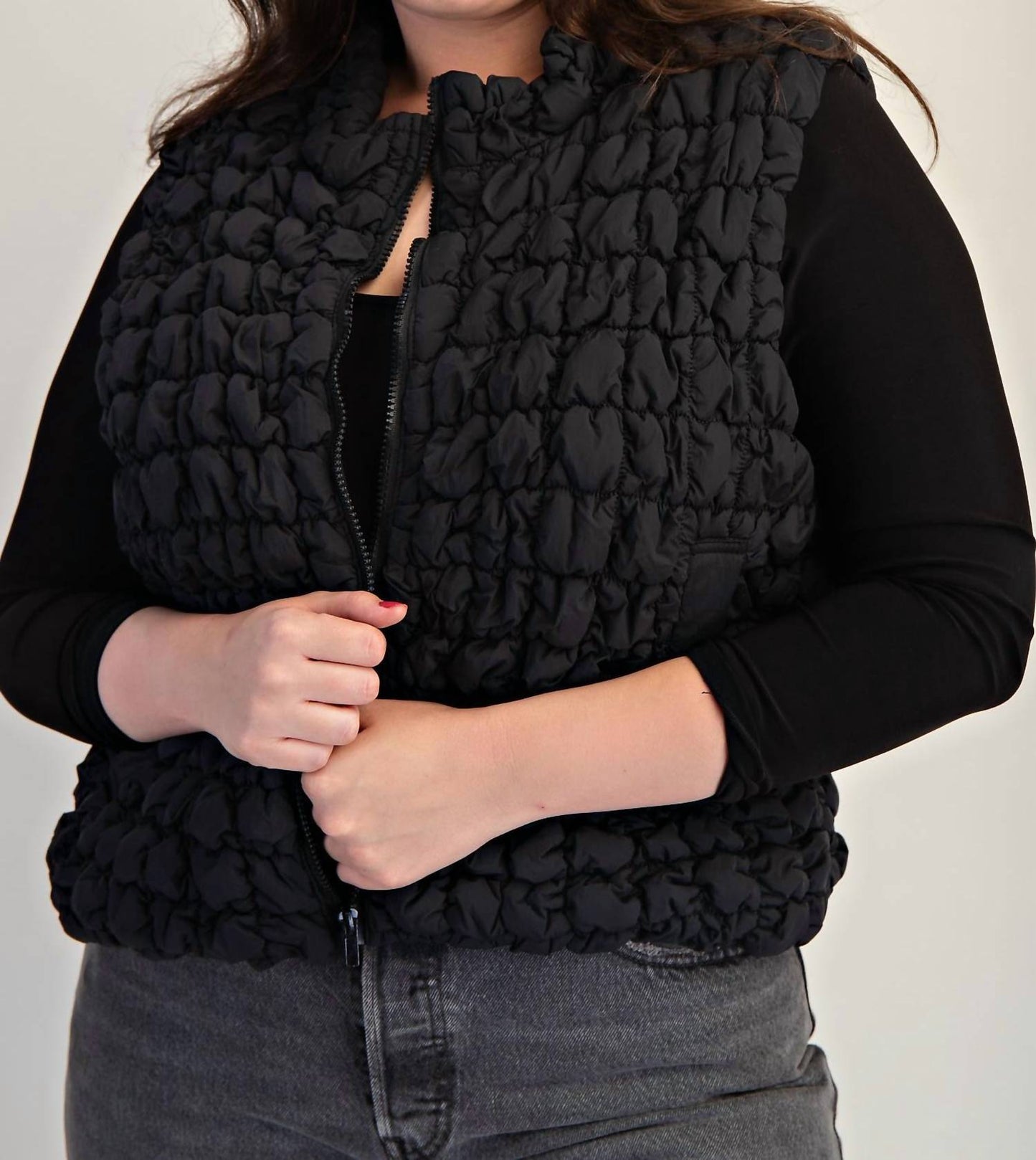The Curve La - Plus Size Quilted Puffer Vest