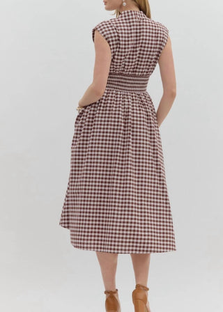 Entro - Ginger Gingham Midi Dress