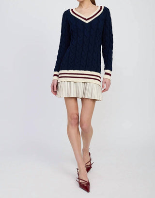 En Saison - Knox Mixed Media Mini Dress