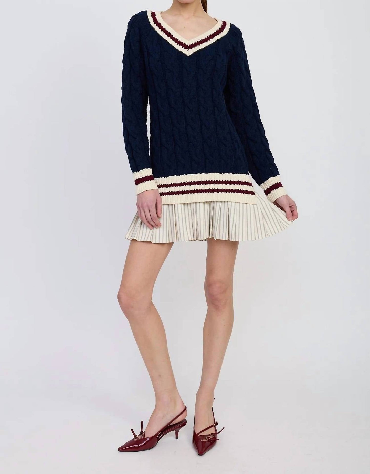 En Saison - Knox Mixed Media Mini Dress