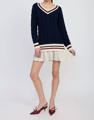 En Saison - Knox Mixed Media Mini Dress