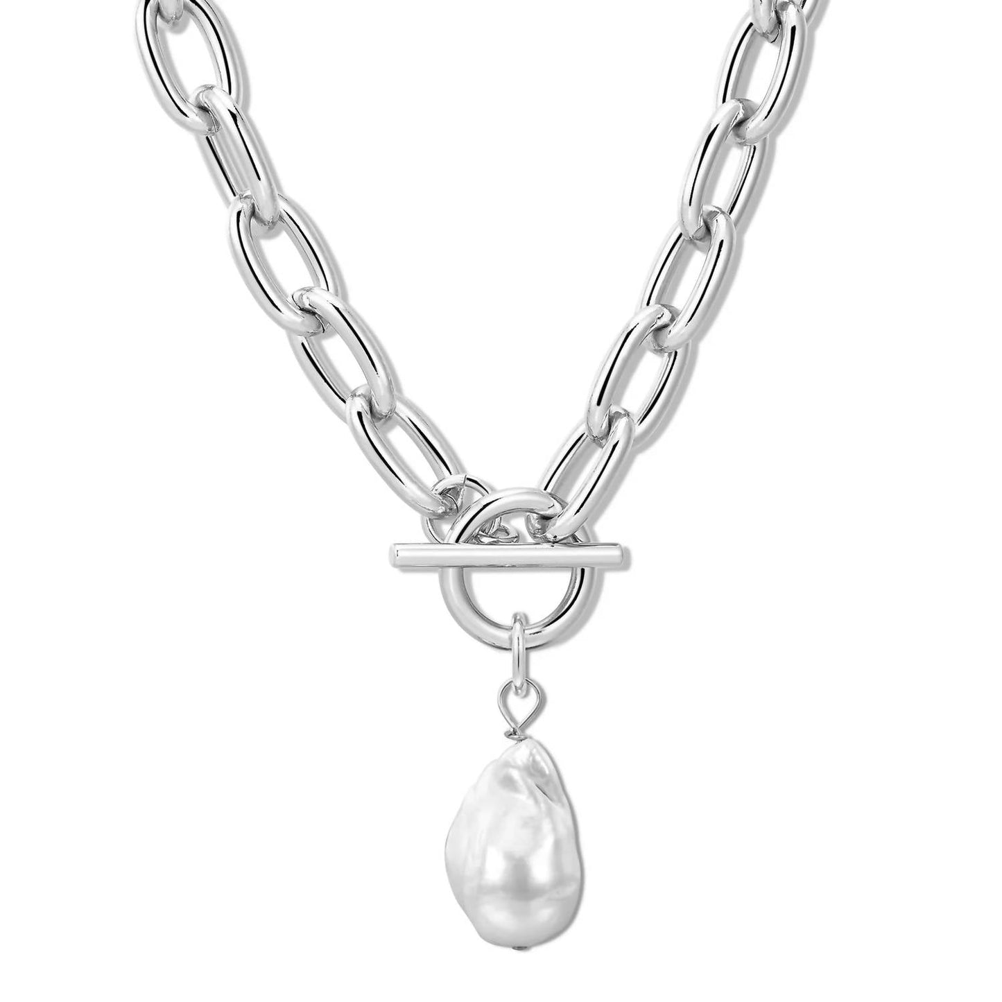 Eklexic - Women's Alana Xl Baroque Pearl Pendant Necklace