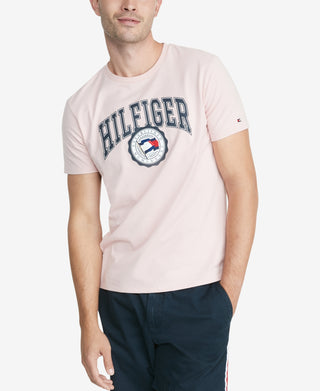 Tommy Hilfiger Men's Elevated Logo T-Shirt Pink Size Medium
