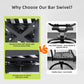 Modern Outdoor Swivel Bar Chairs Set of 2