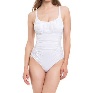 Profile By Gottex - Lace Sides Scoop Neck One Piece Swimsuit