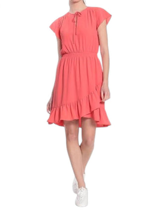 Maggy London - Smocked Waist Ruffle Dress