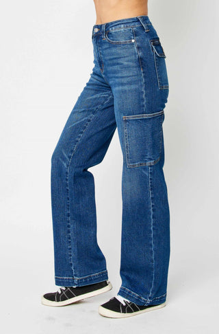 Judy Blue - High Waist Cargo Bootcut Jeans