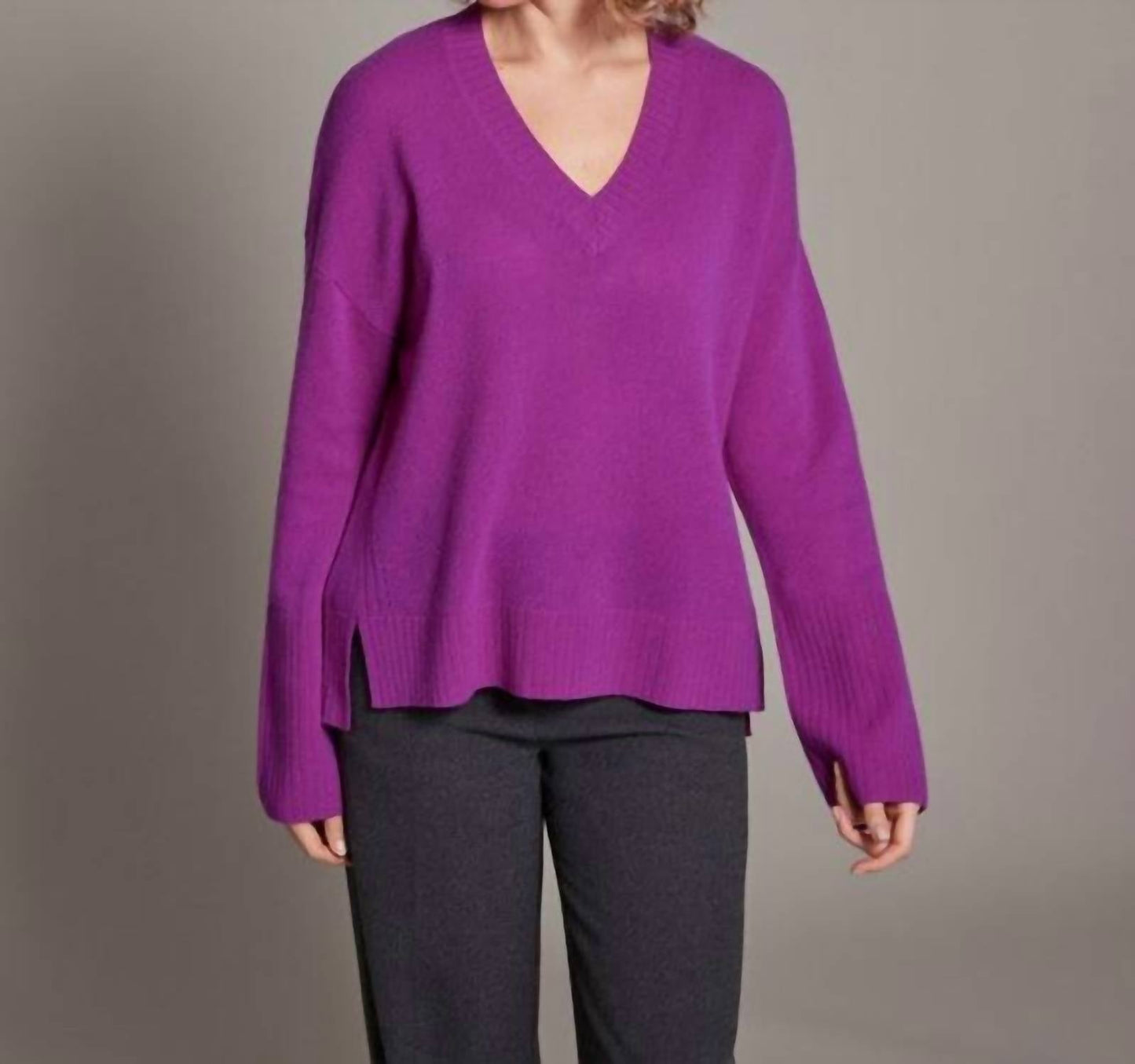 Alashan Cashmere - Devin Hi-low V-neck Top