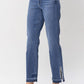 Judy Blue - High Waist Fray Slit Release Hem Straight Denim Jeans
