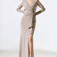 Joseph Ribkoff - Sparkle Knit Long Sleeve Wrap Gown