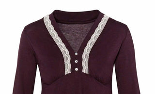 Twelve Eighty Eight - Alissa Long Sleeve Pullover Top Pajama Set