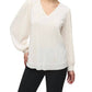Joseph Ribkoff - V-neck Pleated Pullover Top