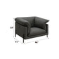 Tadi Top Grain Leather Chair - Black