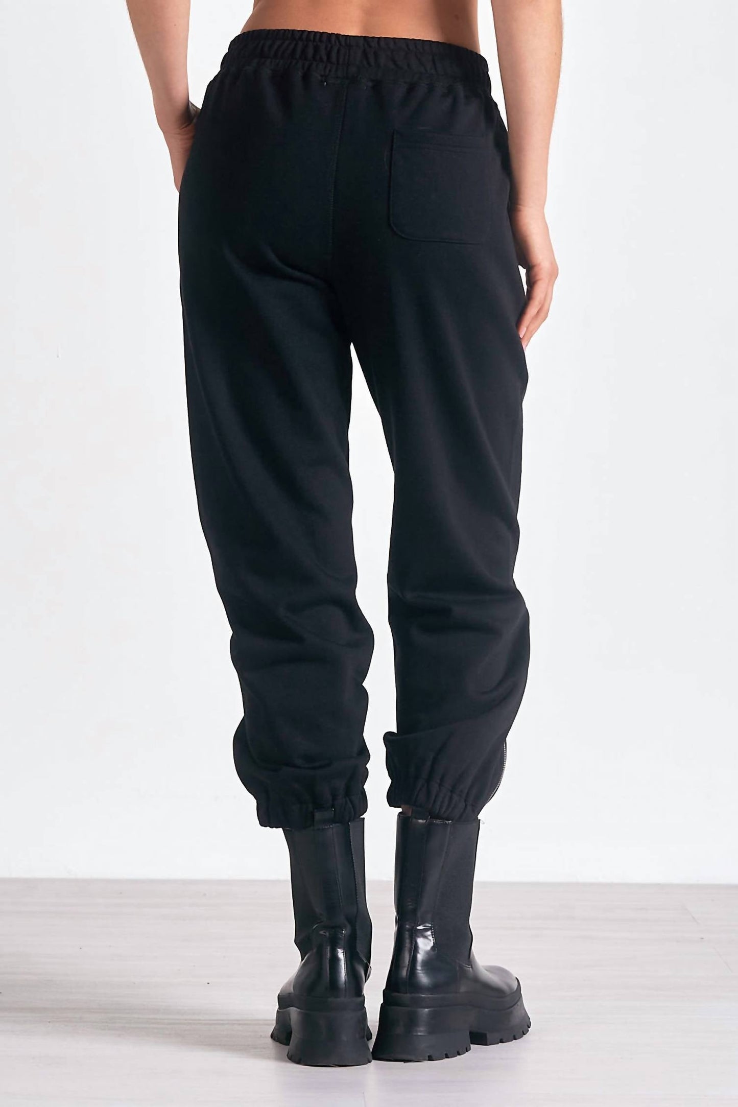 Elan - Heather Jogger with Zipper Detail