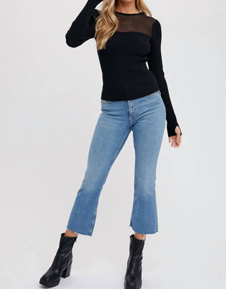 Bluivy - SEMI SHEER SWEETHEART NECK TOP