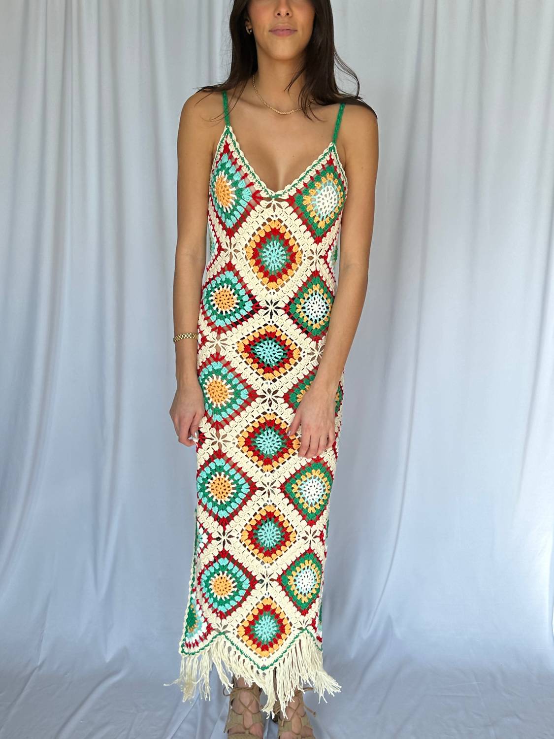 Elan - Lela Knitted Fringe Dress