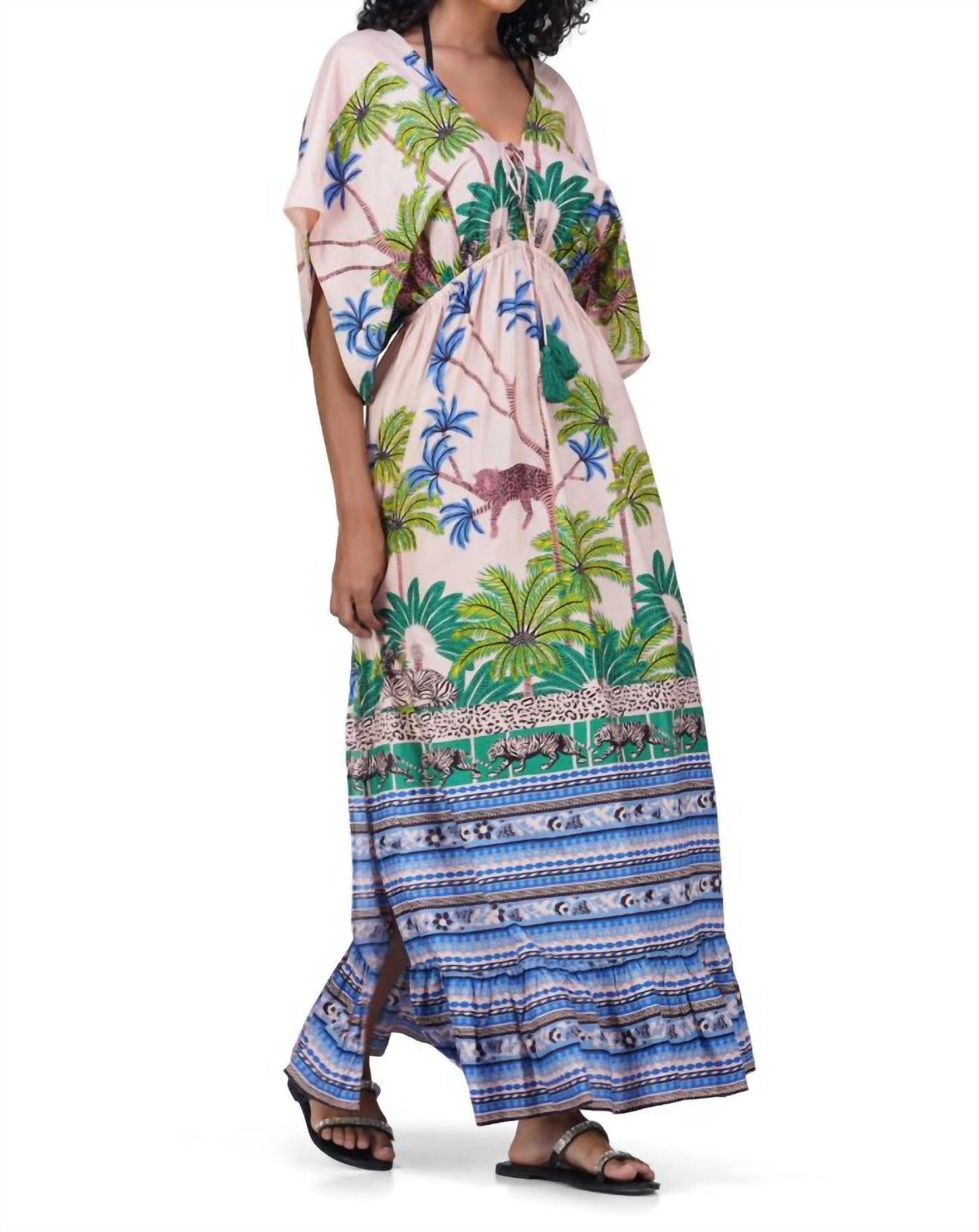 America & Beyond - Sasha Printed Maxi Cover Up