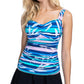 Profile By Gottex - D-Cup Scoop Neck Shirred Underwire Tankini Top