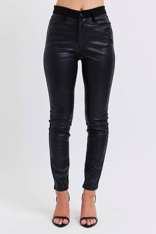 Judy Blue - High Waist Faux Leather Skinny Jeans