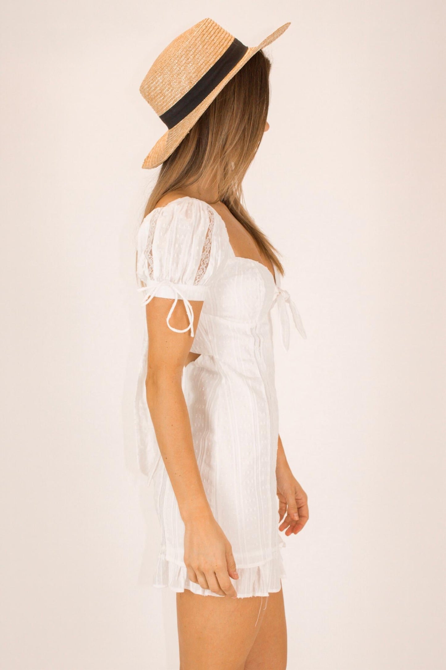Adora - Flower Embroidered Mini Dress