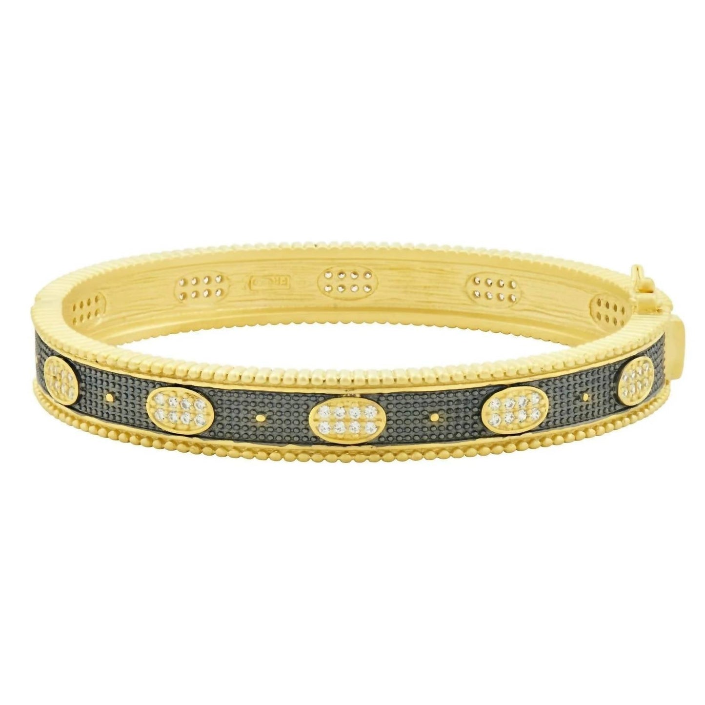 Frieda Rothman - Women's Oval Eternity Hinged Bangle