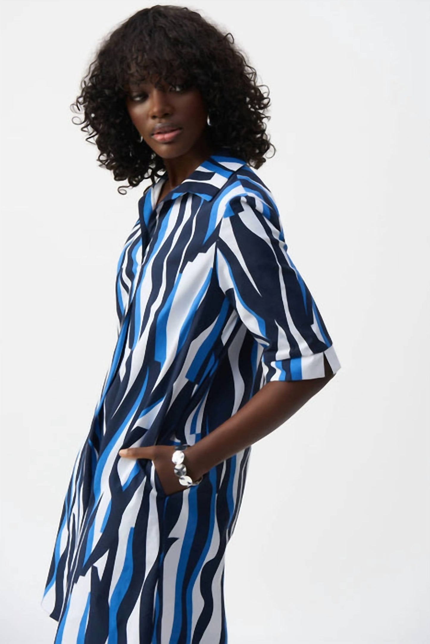 Joseph Ribkoff - Abstract Poplin Trapeze Dress