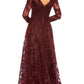 Mac Duggal - Embellished Illusion Long Sleeve Beaded Lace Gown