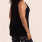 Mono B - Notched Sleeveless Flowy Tank Top