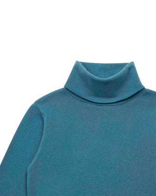 Bonton - Kid's Organic Cotton Ribbed Turtle Neck Sweatshirt