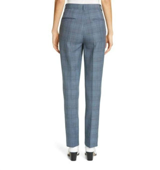 Ganni - Plaid Suiting High Rise Straight Leg Trousers