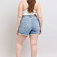 Judy Blue - High Waist Rigid Magic Destroy Cut Off Denim Short
